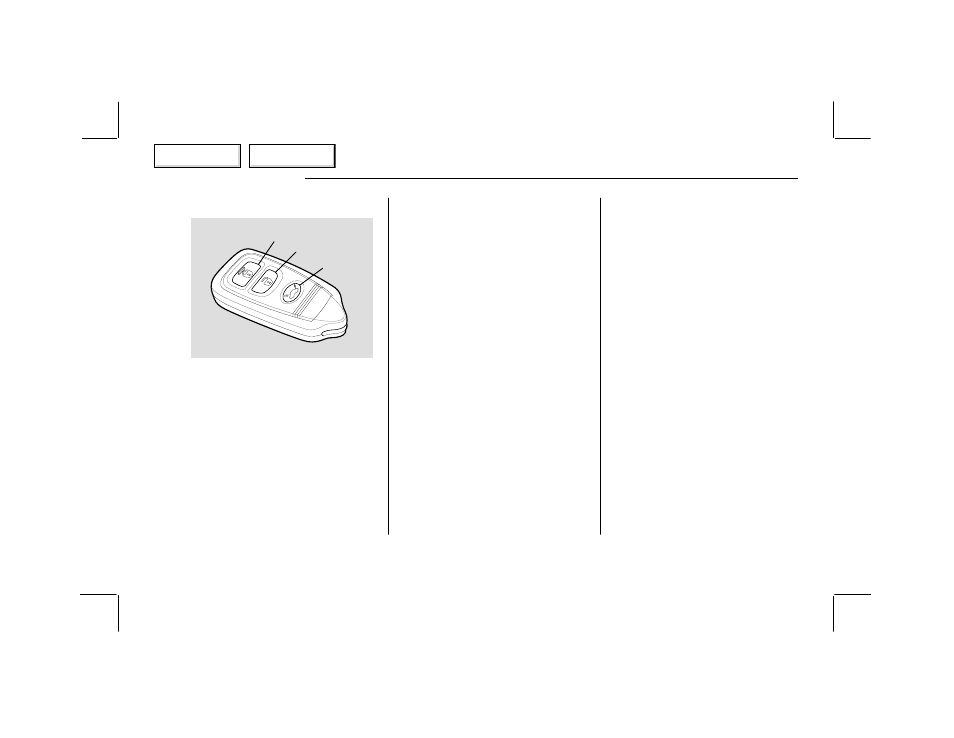 Pa0202o00151a, Keyless entry | HONDA 2002 Passport - Owner's Manual User Manual | Page 154 / 294