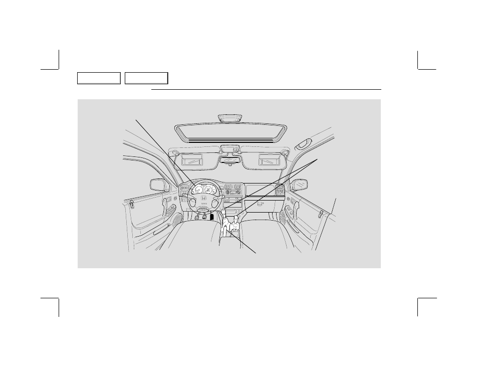 Pa0202o00056a, Control locations | HONDA 2002 Passport - Owner's Manual User Manual | Page 59 / 294