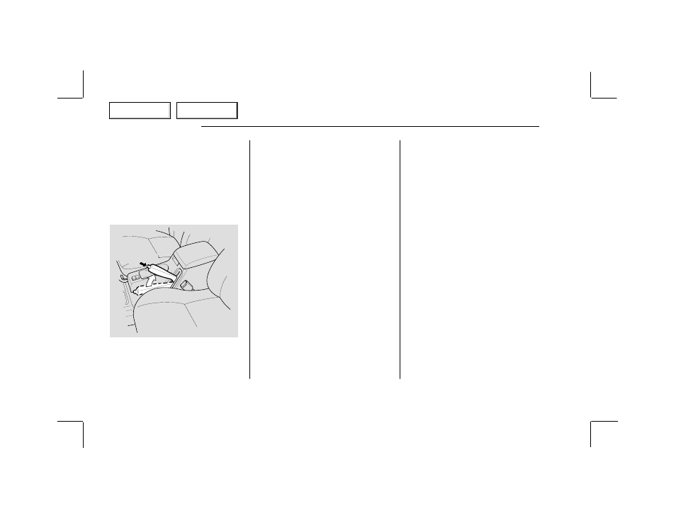 Pa0202o00086a, Parking brake | HONDA 2002 Passport - Owner's Manual User Manual | Page 89 / 294