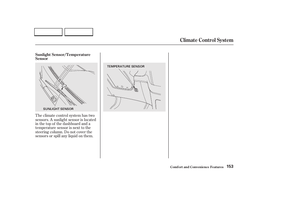 Climate control system | HONDA 2002 Odyssey - Owner's Manual User Manual | Page 156 / 399