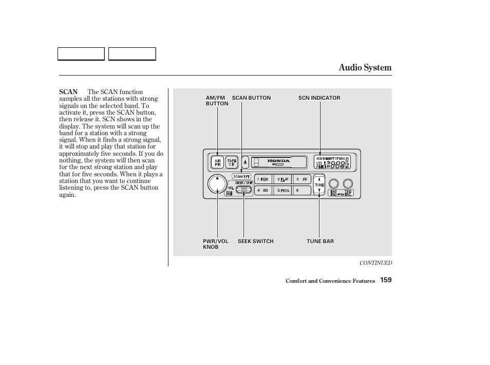 Audio system | HONDA 2002 Odyssey - Owner's Manual User Manual | Page 162 / 399