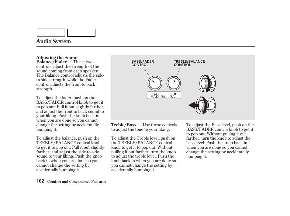 Audio system | HONDA 2002 Insight  - Owner's Manual User Manual | Page 105 / 270