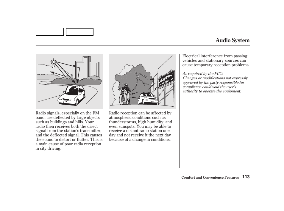 Audio system | HONDA 2002 Insight  - Owner's Manual User Manual | Page 116 / 270