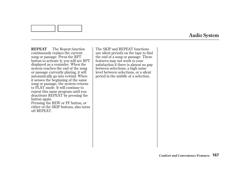 Audio system | HONDA 2002 CR-V - Owner's Manual User Manual | Page 171 / 372