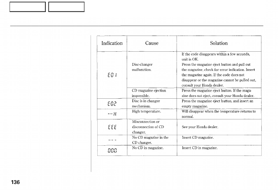 Audio system | HONDA 2001 Accord Sedan - Owner's Manual User Manual | Page 139 / 372