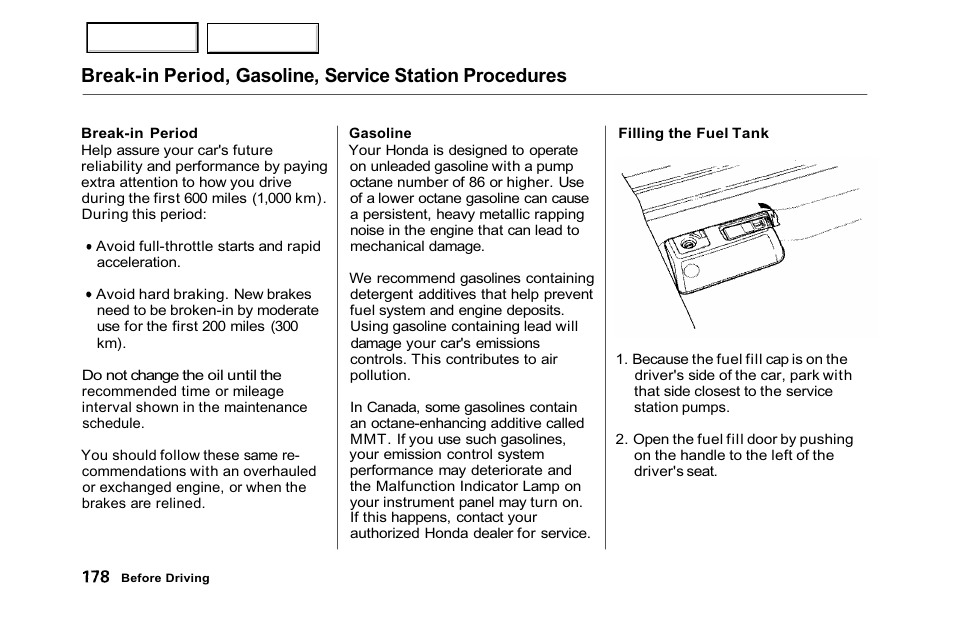 HONDA 2001 Accord Sedan - Owner's Manual User Manual | Page 181 / 372