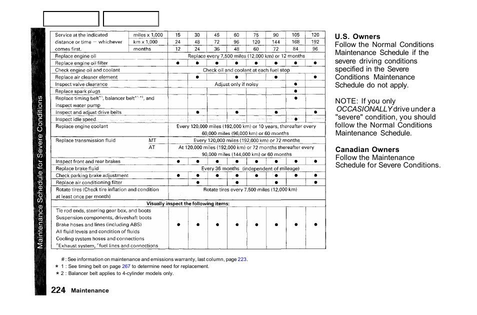 HONDA 2001 Accord Sedan - Owner's Manual User Manual | Page 227 / 372