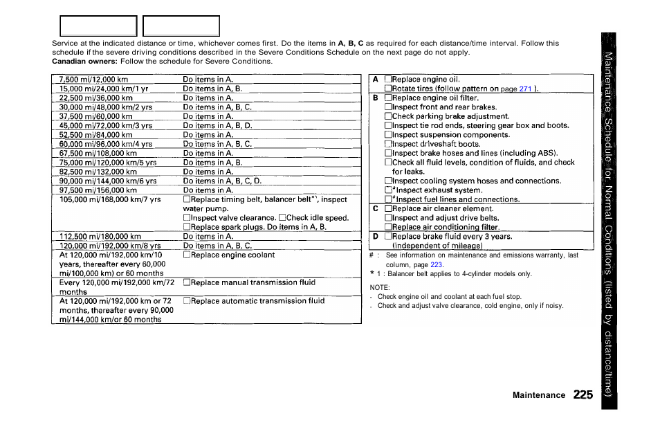 HONDA 2001 Accord Sedan - Owner's Manual User Manual | Page 228 / 372