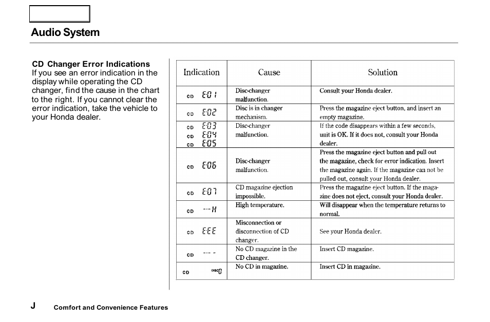 Audio system | HONDA 2001 Accord Sedan - Owner's Manual User Manual | Page 369 / 372