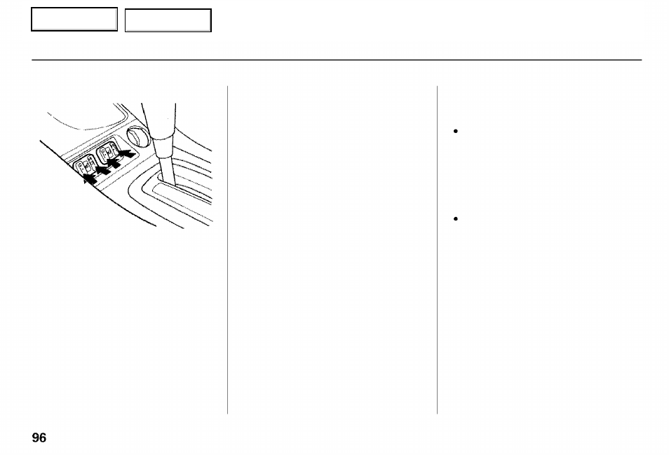 Seat heaters | HONDA 2001 Accord Sedan - Owner's Manual User Manual | Page 99 / 372