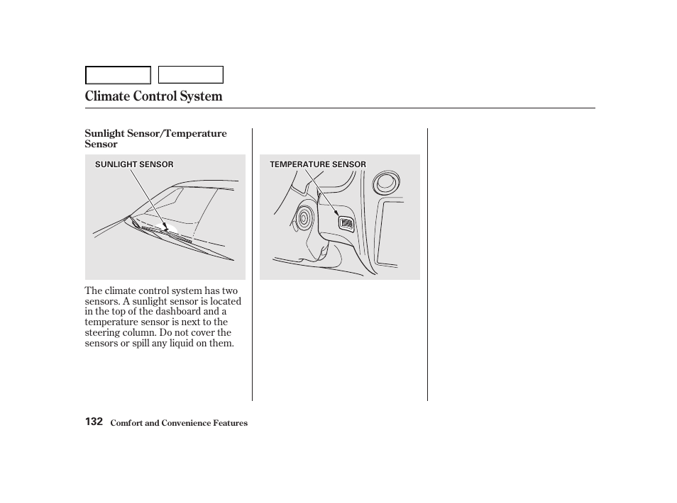 Climate control system | HONDA 2001 Accord Coupe - Owner's Manual User Manual | Page 135 / 359