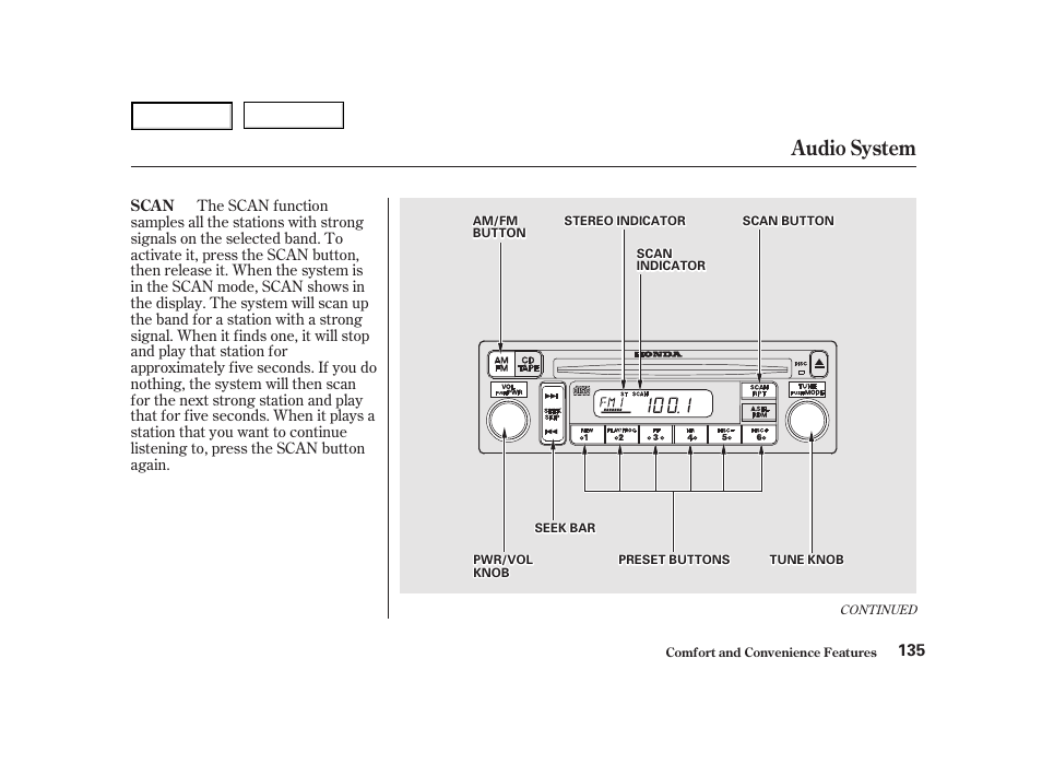 Audio system | HONDA 2001 Accord Coupe - Owner's Manual User Manual | Page 138 / 359