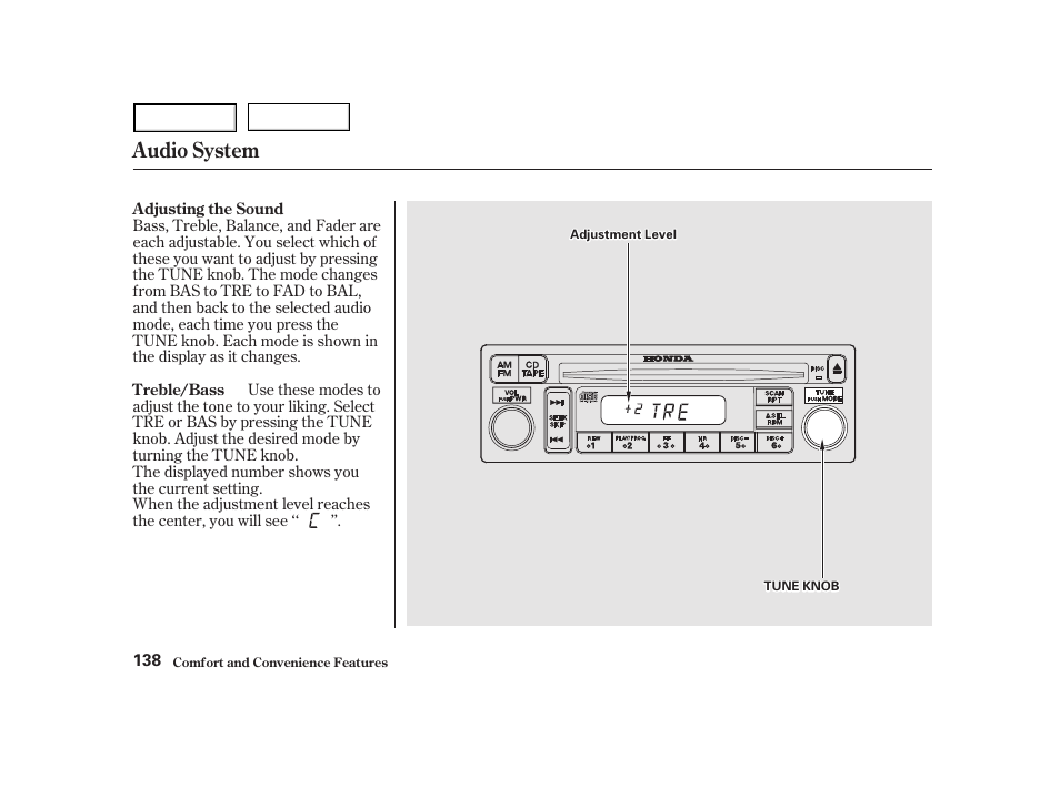 Audio system | HONDA 2001 Accord Coupe - Owner's Manual User Manual | Page 141 / 359