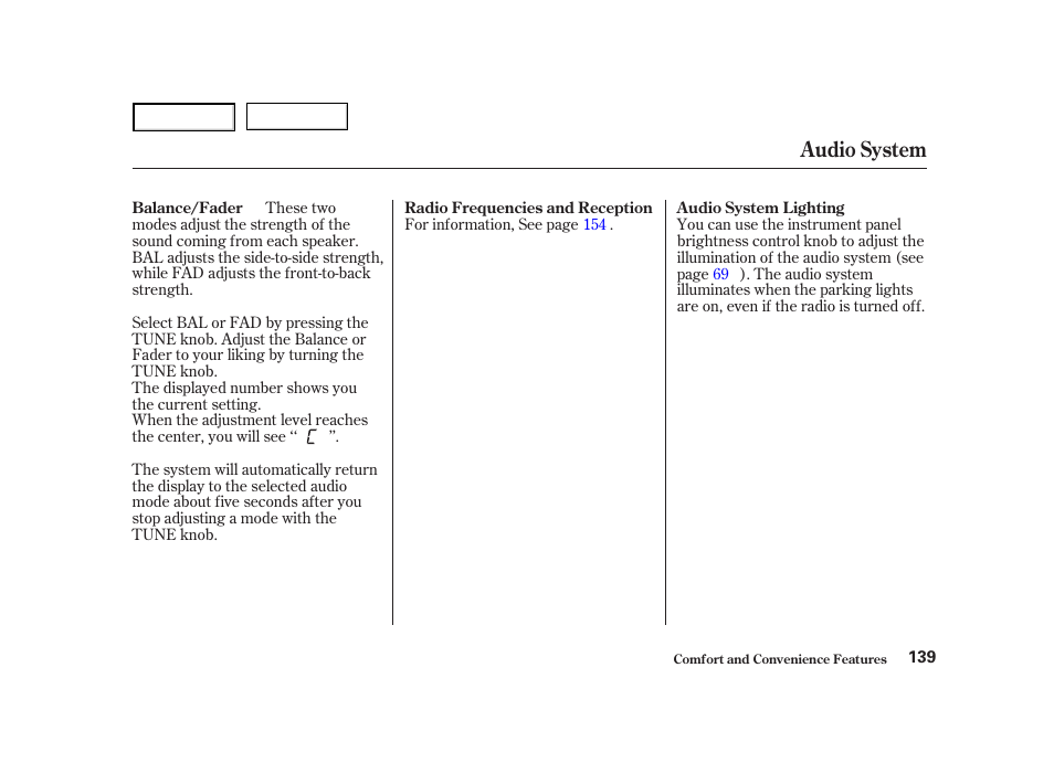 Audio system | HONDA 2001 Accord Coupe - Owner's Manual User Manual | Page 142 / 359