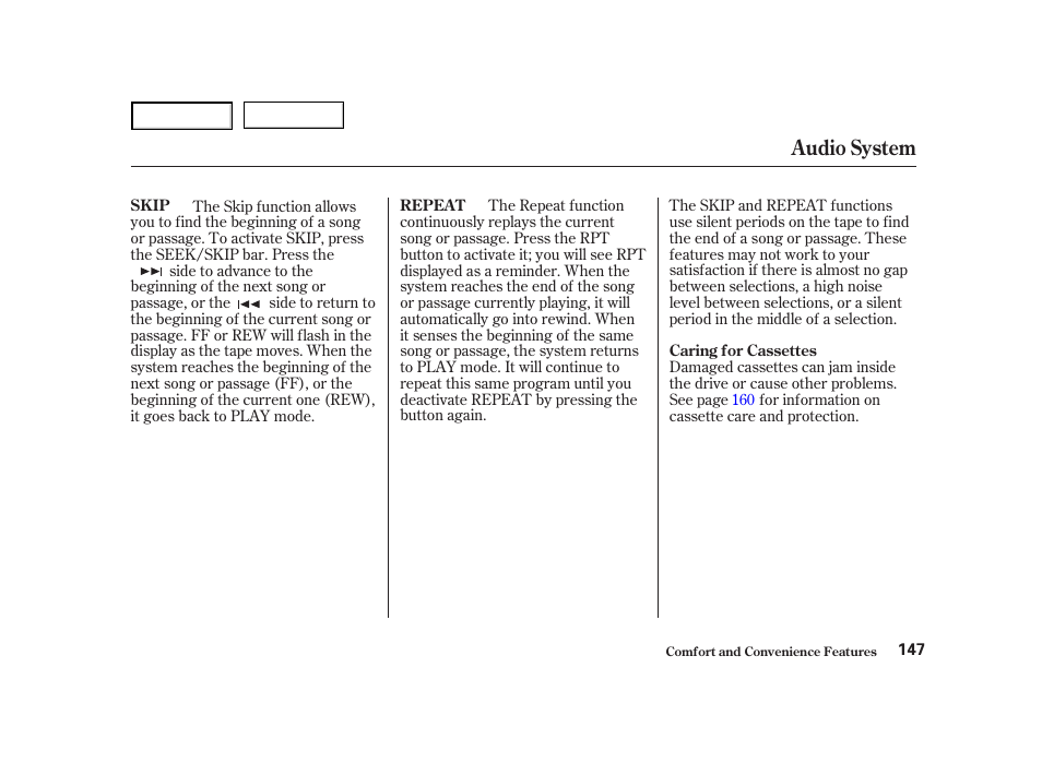 Audio system | HONDA 2001 Accord Coupe - Owner's Manual User Manual | Page 150 / 359