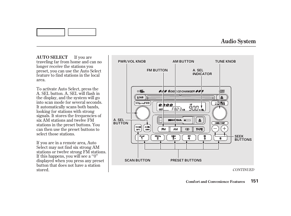 Audio system | HONDA 2001 Accord Coupe - Owner's Manual User Manual | Page 154 / 359