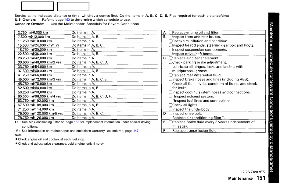 HONDA 2001 S2000 - Owner's Manual User Manual | Page 154 / 276