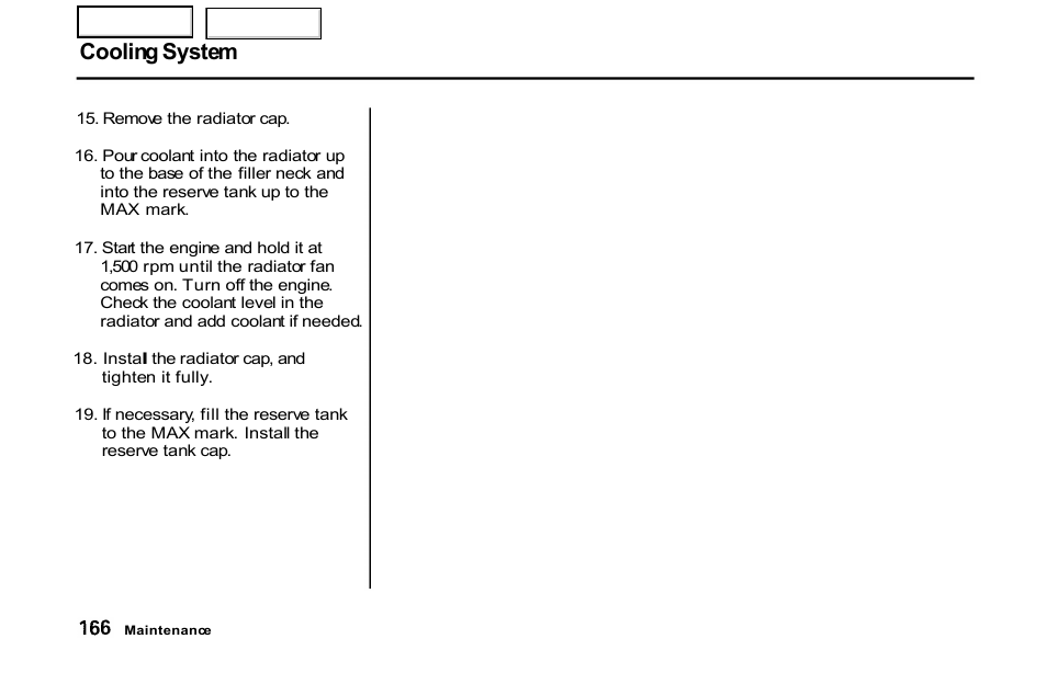 Cooling system | HONDA 2001 S2000 - Owner's Manual User Manual | Page 169 / 276