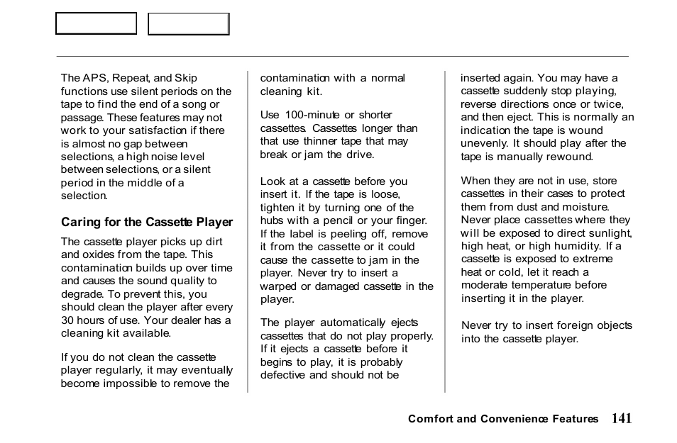 HONDA 2001 Passport - Owner's Manual User Manual | Page 145 / 317