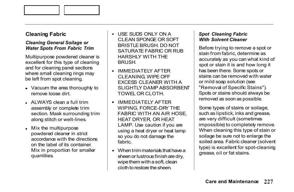HONDA 2001 Passport - Owner's Manual User Manual | Page 231 / 317
