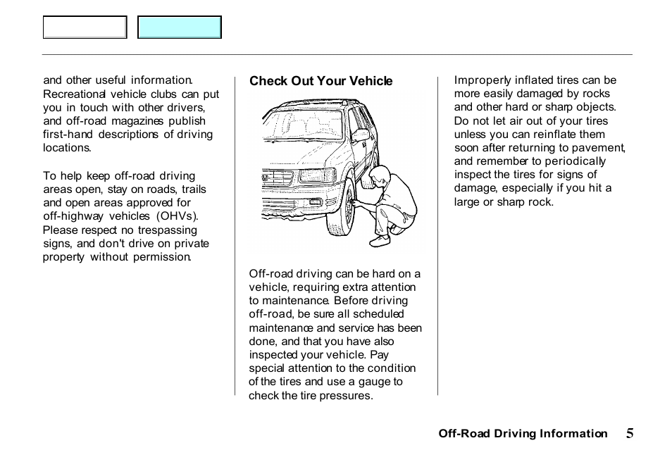 HONDA 2001 Passport - Owner's Manual User Manual | Page 276 / 317