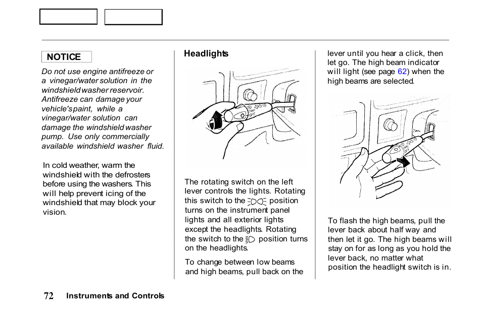 HONDA 2001 Passport - Owner's Manual User Manual | Page 76 / 317