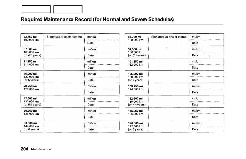 HONDA 2000 Accord Sedan - Owner's Manual User Manual | Page 207 / 329