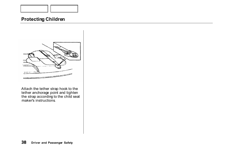 Protecting children | HONDA 2000 Accord Sedan - Owner's Manual User Manual | Page 41 / 329