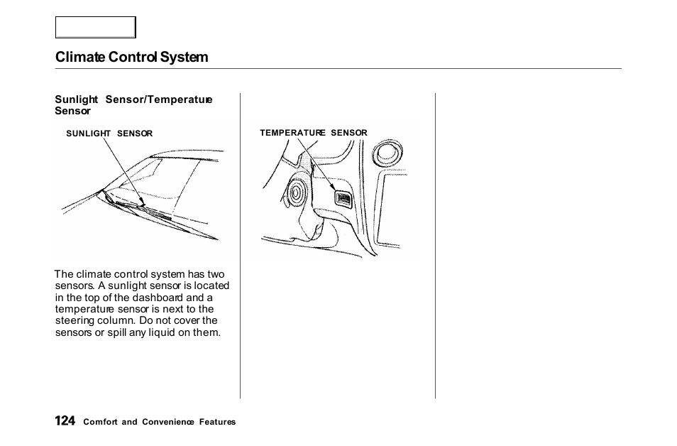 Climate control system | HONDA 2000 Accord Coupe - Owner's Manual User Manual | Page 127 / 338