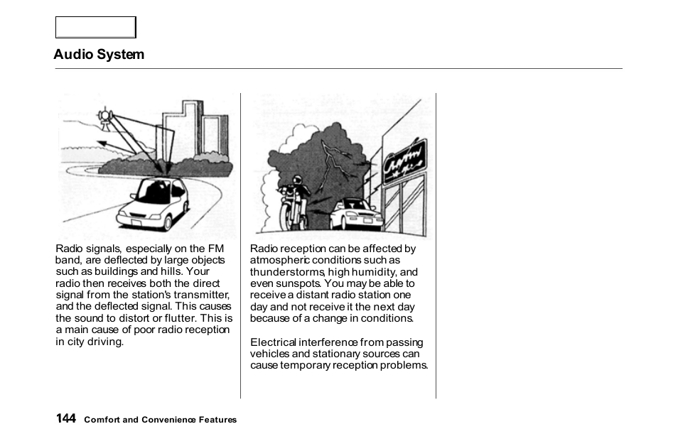 Audio system | HONDA 2000 Accord Coupe - Owner's Manual User Manual | Page 147 / 338