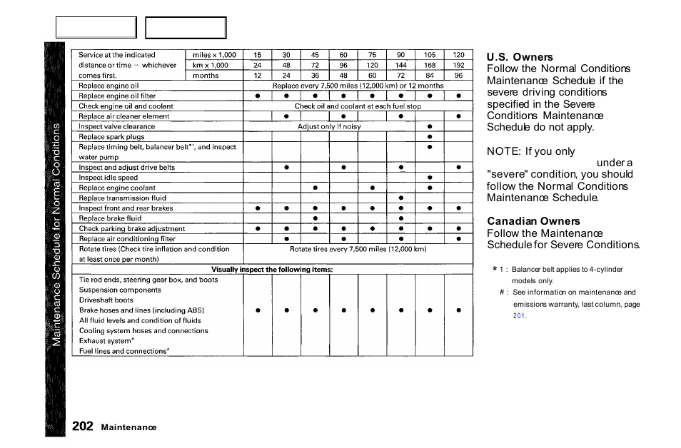 HONDA 2000 Accord Coupe - Owner's Manual User Manual | Page 205 / 338