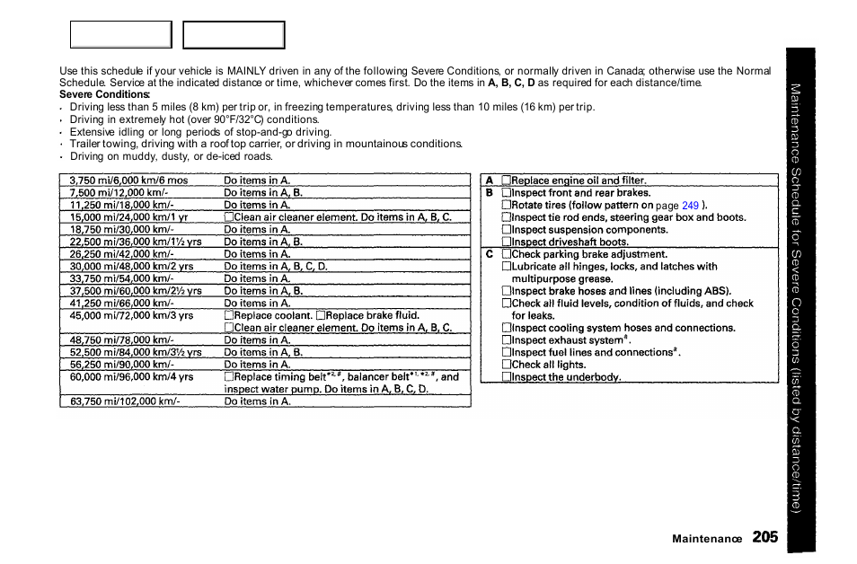 HONDA 2000 Accord Coupe - Owner's Manual User Manual | Page 208 / 338