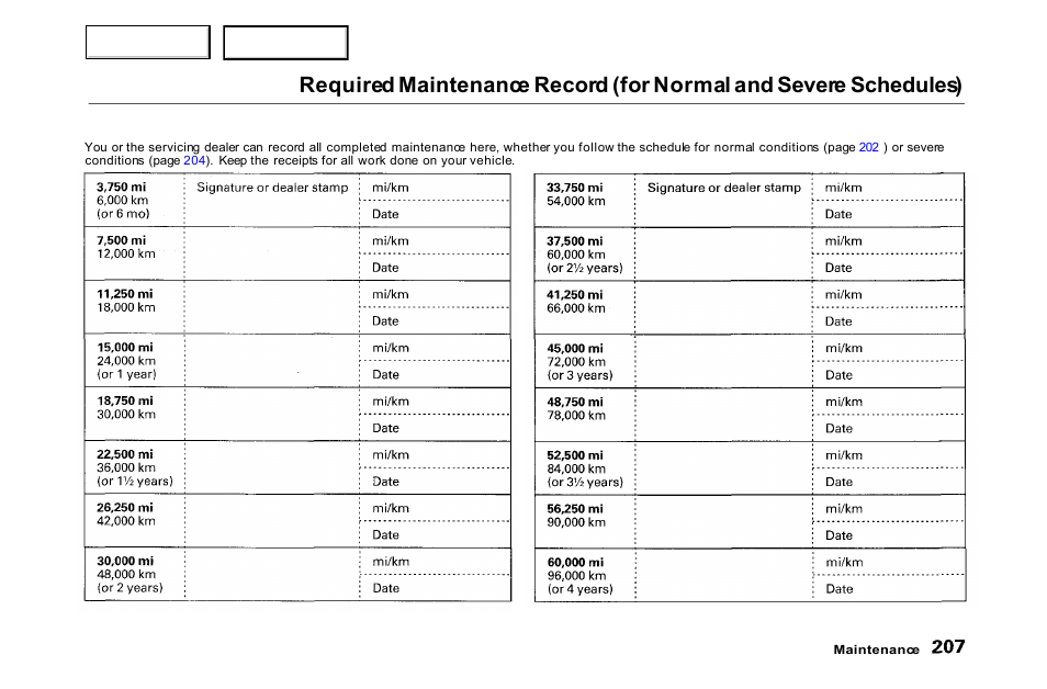 HONDA 2000 Accord Coupe - Owner's Manual User Manual | Page 210 / 338