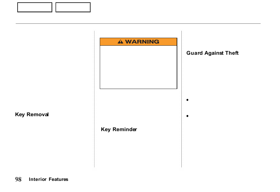 HONDA 2000 Passport - Owner's Manual User Manual | Page 101 / 267