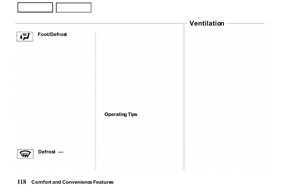 Ventilation | HONDA 2000 Passport - Owner's Manual User Manual | Page 121 / 267