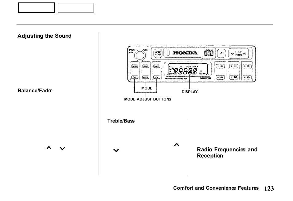 HONDA 2000 Passport - Owner's Manual User Manual | Page 126 / 267