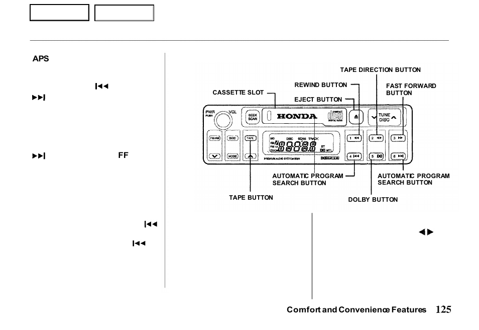 HONDA 2000 Passport - Owner's Manual User Manual | Page 128 / 267