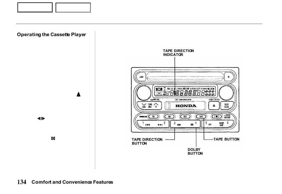 HONDA 2000 Passport - Owner's Manual User Manual | Page 137 / 267