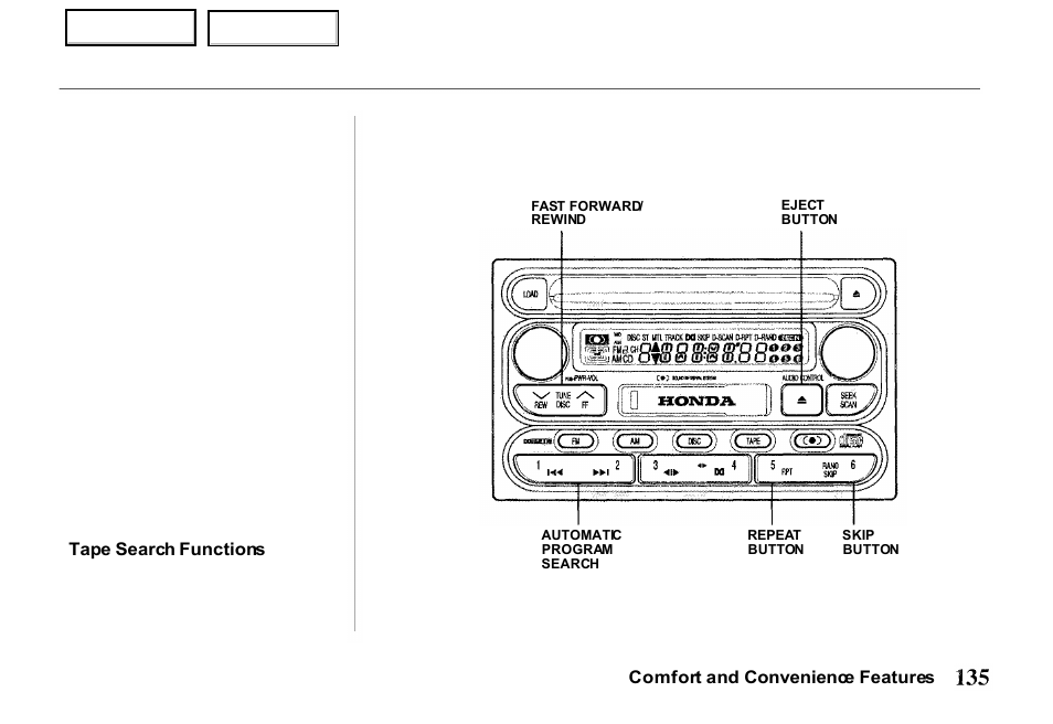 HONDA 2000 Passport - Owner's Manual User Manual | Page 138 / 267