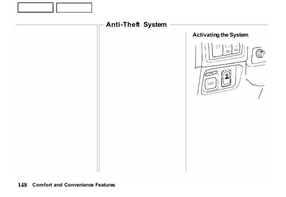 Anti-theft system | HONDA 2000 Passport - Owner's Manual User Manual | Page 151 / 267