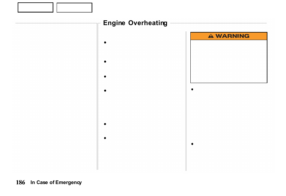 Engine overheating | HONDA 2000 Passport - Owner's Manual User Manual | Page 189 / 267