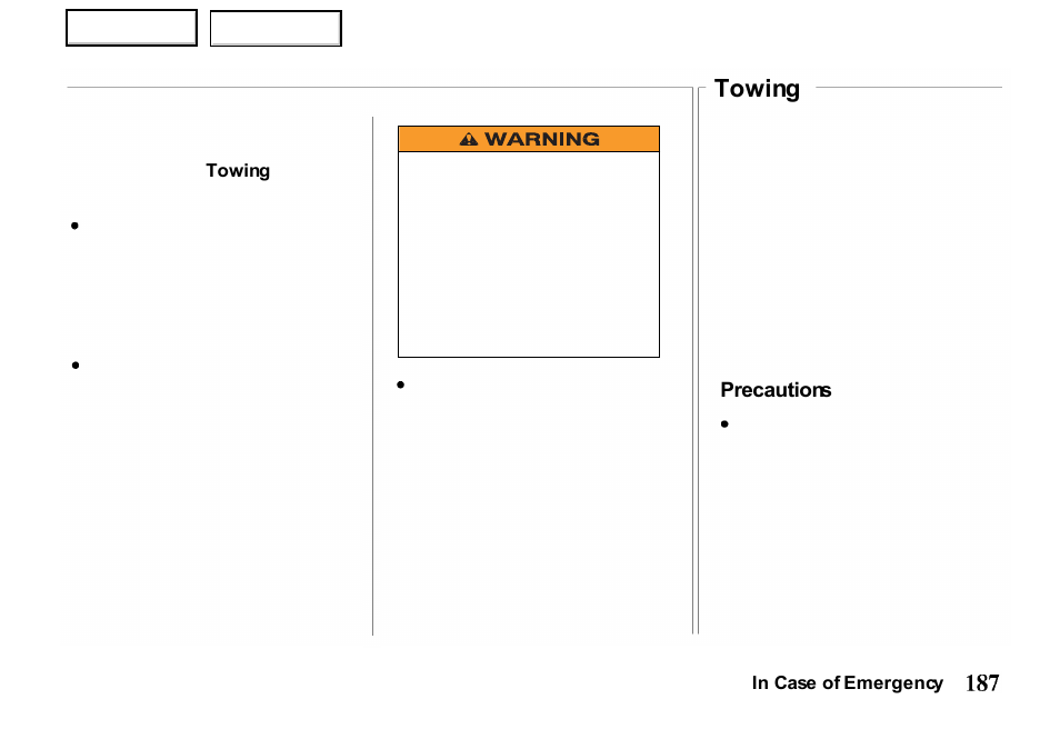 Towing | HONDA 2000 Passport - Owner's Manual User Manual | Page 190 / 267