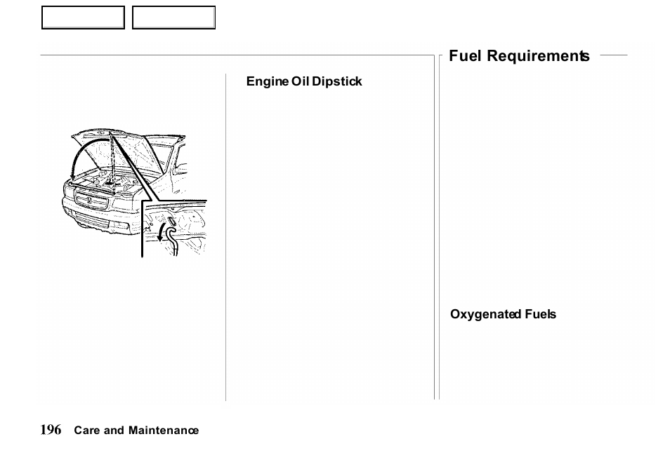 Fuel requirements | HONDA 2000 Passport - Owner's Manual User Manual | Page 199 / 267