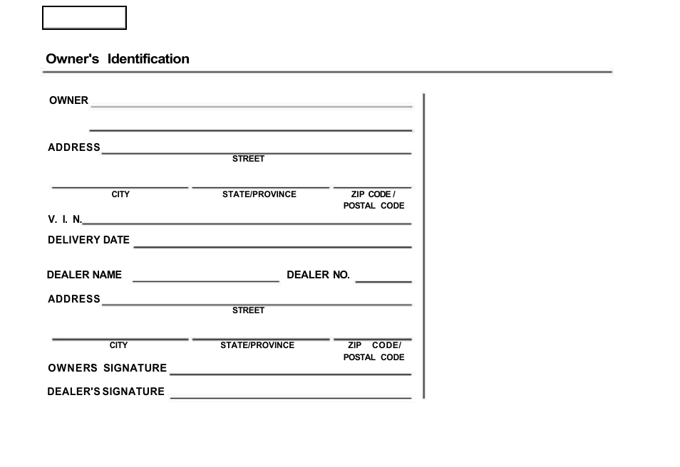 Owner's identification form, Owner's identification | HONDA 2000 Passport - Owner's Manual User Manual | Page 2 / 267