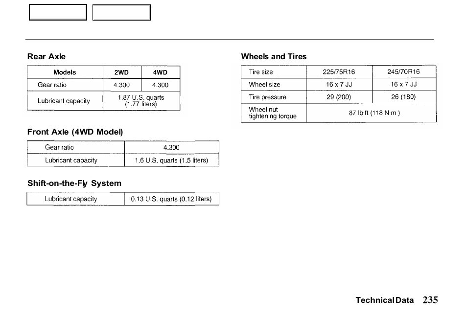 HONDA 2000 Passport - Owner's Manual User Manual | Page 238 / 267