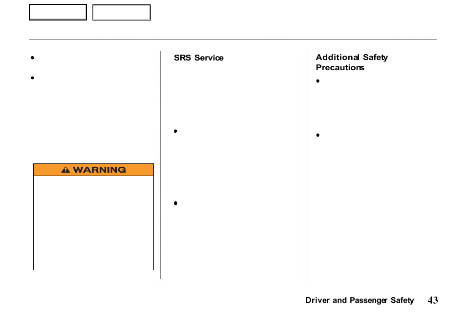 HONDA 2000 Passport - Owner's Manual User Manual | Page 46 / 267