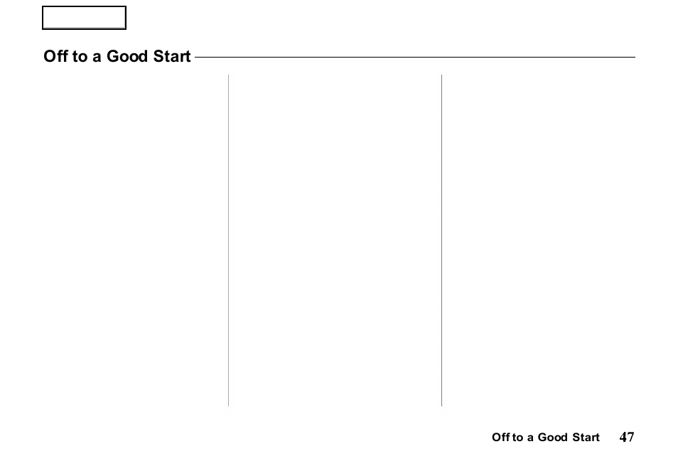 Off to a good start | HONDA 2000 Passport - Owner's Manual User Manual | Page 50 / 267