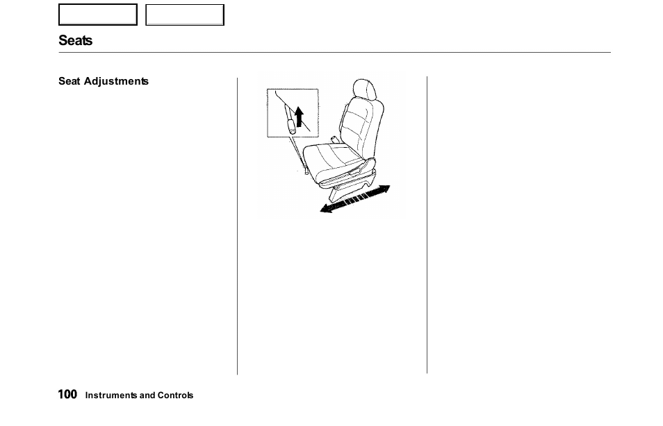 Seats | HONDA 2000 Odyssey - Owner's Manual User Manual | Page 103 / 352