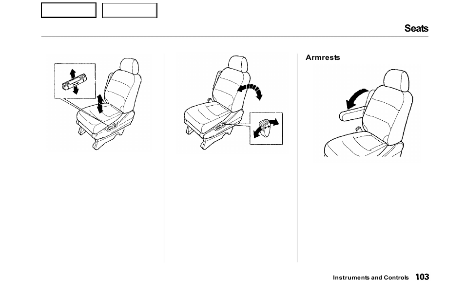 Seats | HONDA 2000 Odyssey - Owner's Manual User Manual | Page 106 / 352