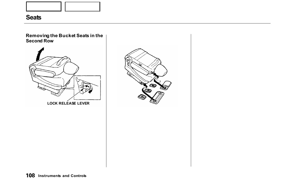 Seats | HONDA 2000 Odyssey - Owner's Manual User Manual | Page 111 / 352